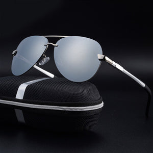 2019 SALIHA Men Vintage Aluminum Polarized Sunglasses