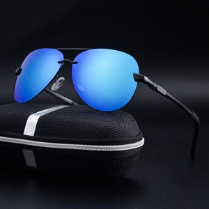 SALIHA Polarized  Metallique Rimless Men's Sunglasses