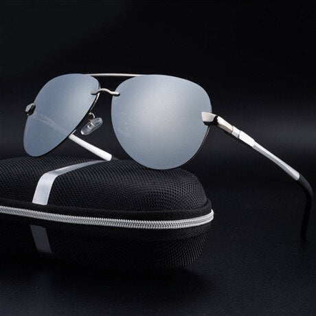 SALIHA Polarized  Metallique Rimless Men's Sunglasses